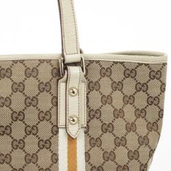 Pre Owned Gucci Cream GG Jolicoeur Medium Tote Bag