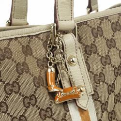 Pre Owned Gucci Cream GG Jolicoeur Medium Tote Bag