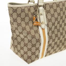 Pre Owned Gucci Cream GG Jolicoeur Medium Tote Bag