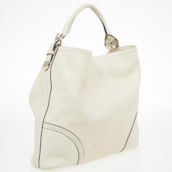 Pre Owned Gucci Beige Leather Guccissima Large Signoria Hobo