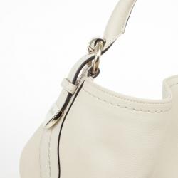 Pre Owned Gucci Beige Leather Guccissima Large Signoria Hobo