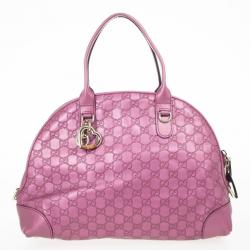 مملوكة مسبقًا Gucci Guccissima Heart Bit Medium Top Handle Dome Bag