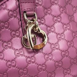 مملوكة مسبقًا Gucci Guccissima Heart Bit Medium Top Handle Dome Bag