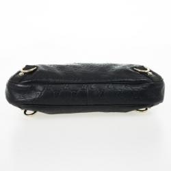 Pre Owned Gucci Black Guccissima Abbey D-Ring Hobo 
