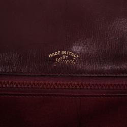 Pre Owned Gucci Burgundy Top Handle Bamboo Bag