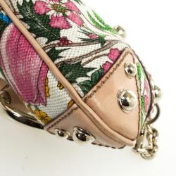 Pre Owned Gucci Flora Horsebit Flap Clutch