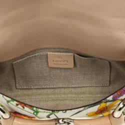 Pre Owned Gucci Flora Horsebit Flap Clutch