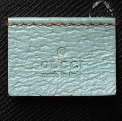 Pre Owned حقيبة صغيرة غوتشي بوت جلد و كانفاس جي جي بيج و أزرق