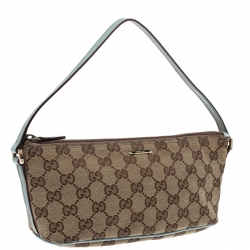 Pre Owned حقيبة صغيرة غوتشي بوت جلد و كانفاس جي جي بيج و أزرق