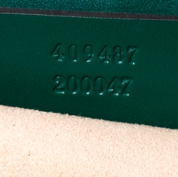 Pre Owned Gucci Green Guccissima Leather Small Padlock Shoulder Bag