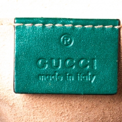 Pre Owned Gucci Green Guccissima Leather Small Padlock Shoulder Bag