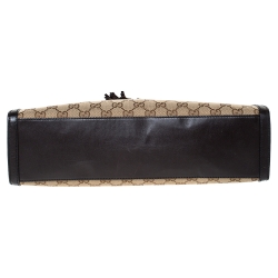 مملوكة مسبقًا حقيبة كتف غوتشي سلسلة إميلي كبيرة جلد غوتشيسيما زرقاء كحلية