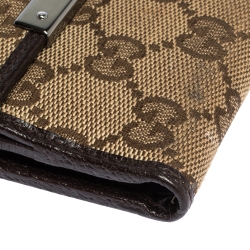 Gucci Beige/Brown GG Canvas and Leather Compact Wallet
