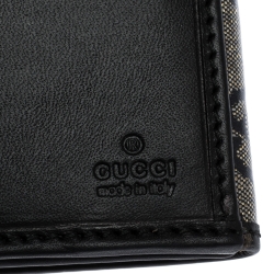 Gucci Black GG Crystal Canvas and Leather Continental Wallet