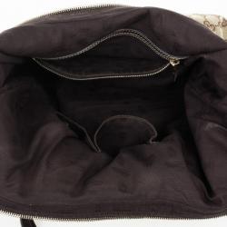 Pre Owned Gucci Brown GG Canvas 'Horsebit Tassel' Medium Hobo