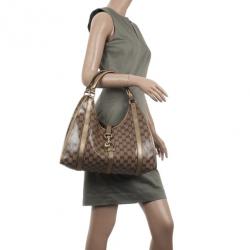 Pre Owned Gucci Crystal GG Joy Pushlock Bardot Medium Hobo Bag