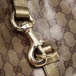 Pre Owned Gucci Crystal GG Joy Pushlock Bardot Medium Hobo Bag