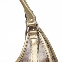 Pre Owned Gucci Crystal GG Joy Pushlock Bardot Medium Hobo Bag