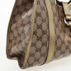 Pre Owned Gucci Crystal GG Joy Pushlock Bardot Medium Hobo Bag