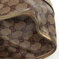 Pre Owned Gucci Crystal GG Joy Pushlock Bardot Medium Hobo Bag