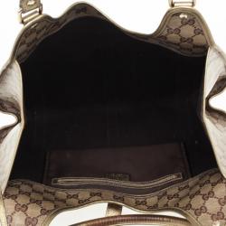 Pre Owned Gucci Crystal GG Joy Pushlock Bardot Medium Hobo Bag