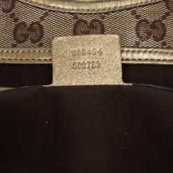 Pre Owned Gucci Crystal GG Joy Pushlock Bardot Medium Hobo Bag