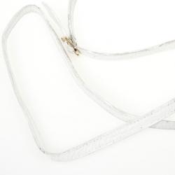 Pre Owned Gucci White Leather Crossbody Flap Bag