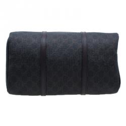 Pre Owned Gucci Brown Coated Canvas Medium Nice GG Supreme Boston Bag