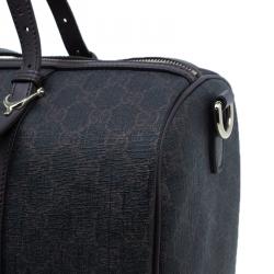 Pre Owned Gucci Brown Coated Canvas Medium Nice GG Supreme Boston Bag