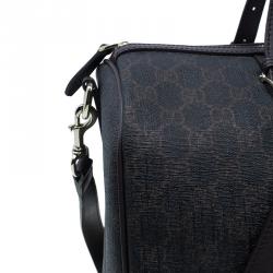 Pre Owned Gucci Brown Coated Canvas Medium Nice GG Supreme Boston Bag