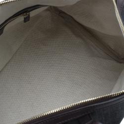 Pre Owned Gucci Brown Coated Canvas Medium Nice GG Supreme Boston Bag