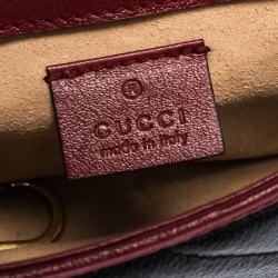 مملوكة مسبقًا Gucci Black Diagonal Quilt Leather Mini GG Marmont Torchon Shoulder Bag