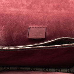 Pre Owned Gucci Beige/Maroon GG Supreme Canvas and Suede Medium Dionysus Shoulder Bag