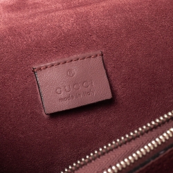 Pre Owned Gucci Beige/Maroon GG Supreme Canvas and Suede Medium Dionysus Shoulder Bag