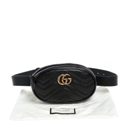 Pre Owned حقيبة غوتشي حزام مارمونت GG  جلد ماتيلاس حمراء