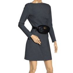 Pre Owned حقيبة غوتشي حزام مارمونت GG  جلد ماتيلاس حمراء