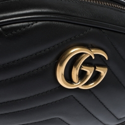 Pre Owned حقيبة غوتشي حزام مارمونت GG  جلد ماتيلاس حمراء