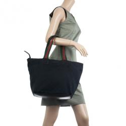 Gucci Black Monogram GG Canvas Tote