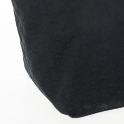 Gucci Black Monogram GG Canvas Tote