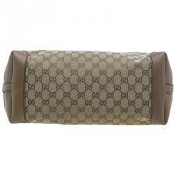 Pre Owned Gucci Beige Canvas Large Craft Original GG Tote with Pouch