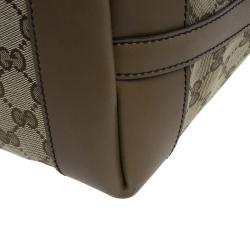 Pre Owned Gucci Beige Canvas Large Craft Original GG Tote with Pouch