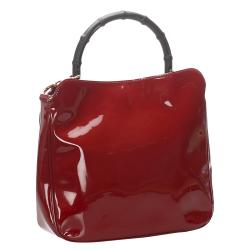 Gucci Red Patent Leather Bamboo Top Handle Bag Gucci | TLC