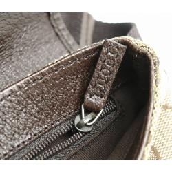 Pre Owned Gucci Beige/Brown GG Canvas Leather Belt Bag