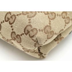 Pre Owned Gucci Beige/Brown GG Canvas Leather Belt Bag