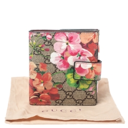 Gucci Multicolor Blooms GG Canvas French Flap Wallet