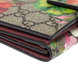 Gucci Multicolor Blooms GG Canvas French Flap Wallet