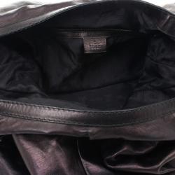 Pre Owned Gucci Black Sukey Leather Hobo