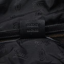 Pre Owned Gucci Black Sukey Leather Hobo