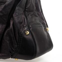 Pre Owned Gucci Black Sukey Leather Hobo