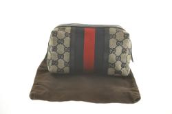 مملوكة مسبقًا Gucci Beige/Brown GG Canvas Vintage Pouch
